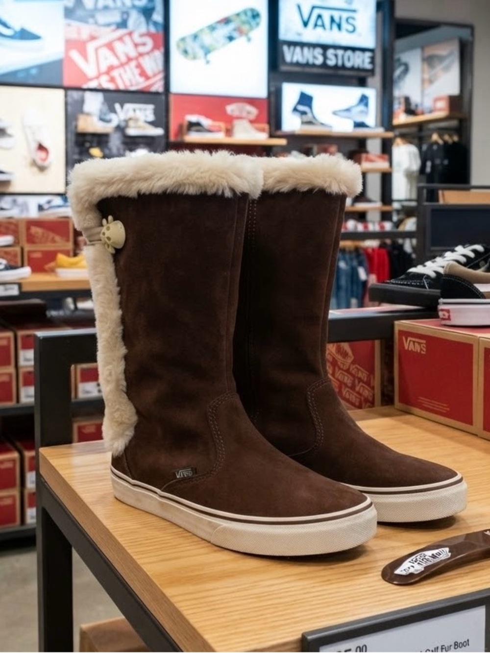Vans faux fur boots